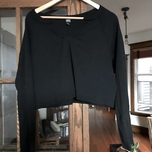 wild fable waffle v-neck crop top xxl